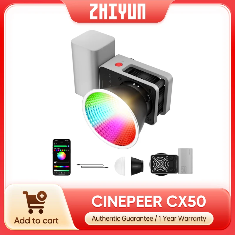Photography Lighting App - Luz de video Zhiyun CINEPEER CX50