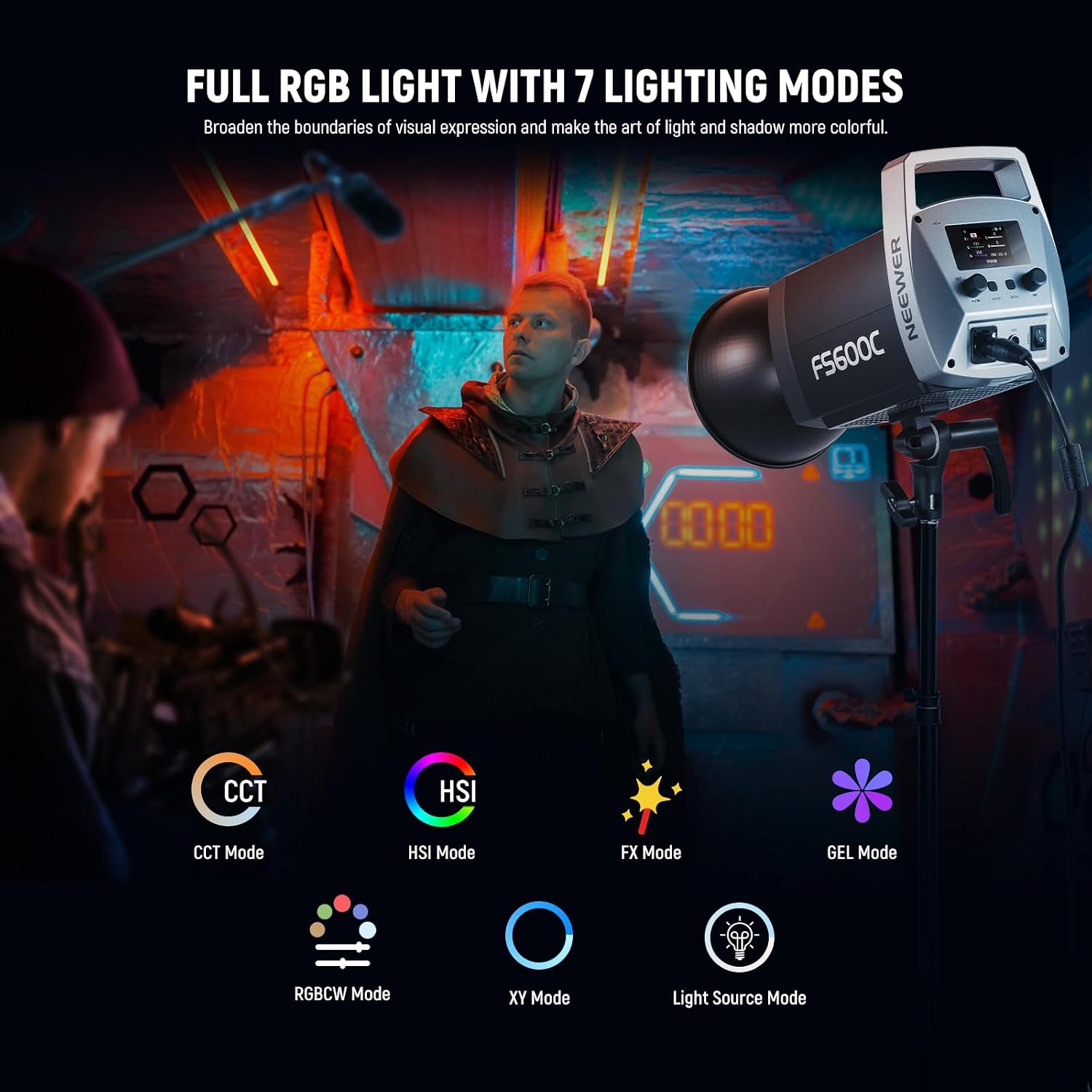 NEEWER FS600C Luz de Video LED - Photography Lighting App reseña y precio