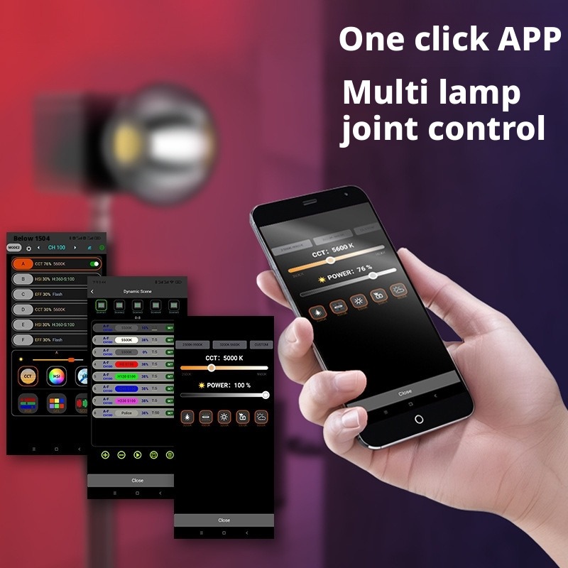 Luz de Relleno RGB de 100w, Lá - Photography Lighting App reseña y precio