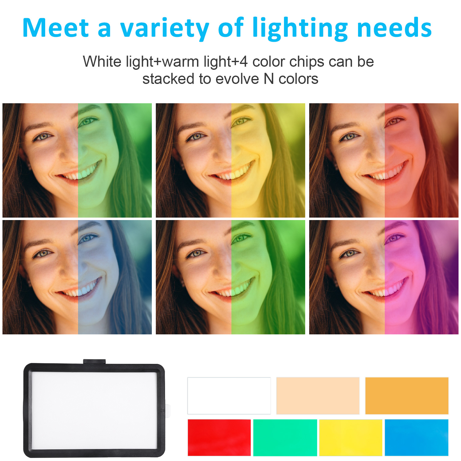 Luz LED Cuadrada de 8 Pulgadas - Stand Lighting Photography reseña y precio