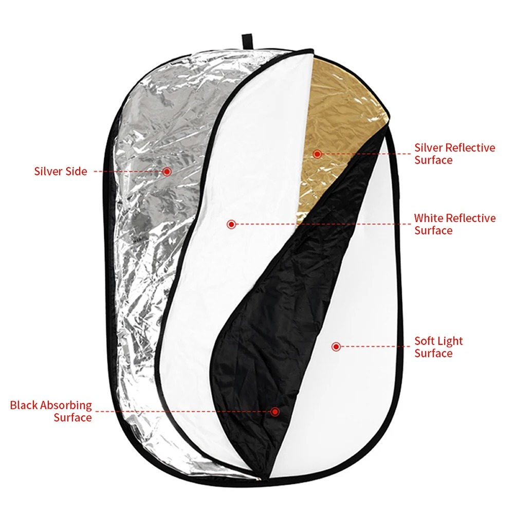 Reflector de luz plegable 5 en - Photography Lighting For Outdoors reseña y precio