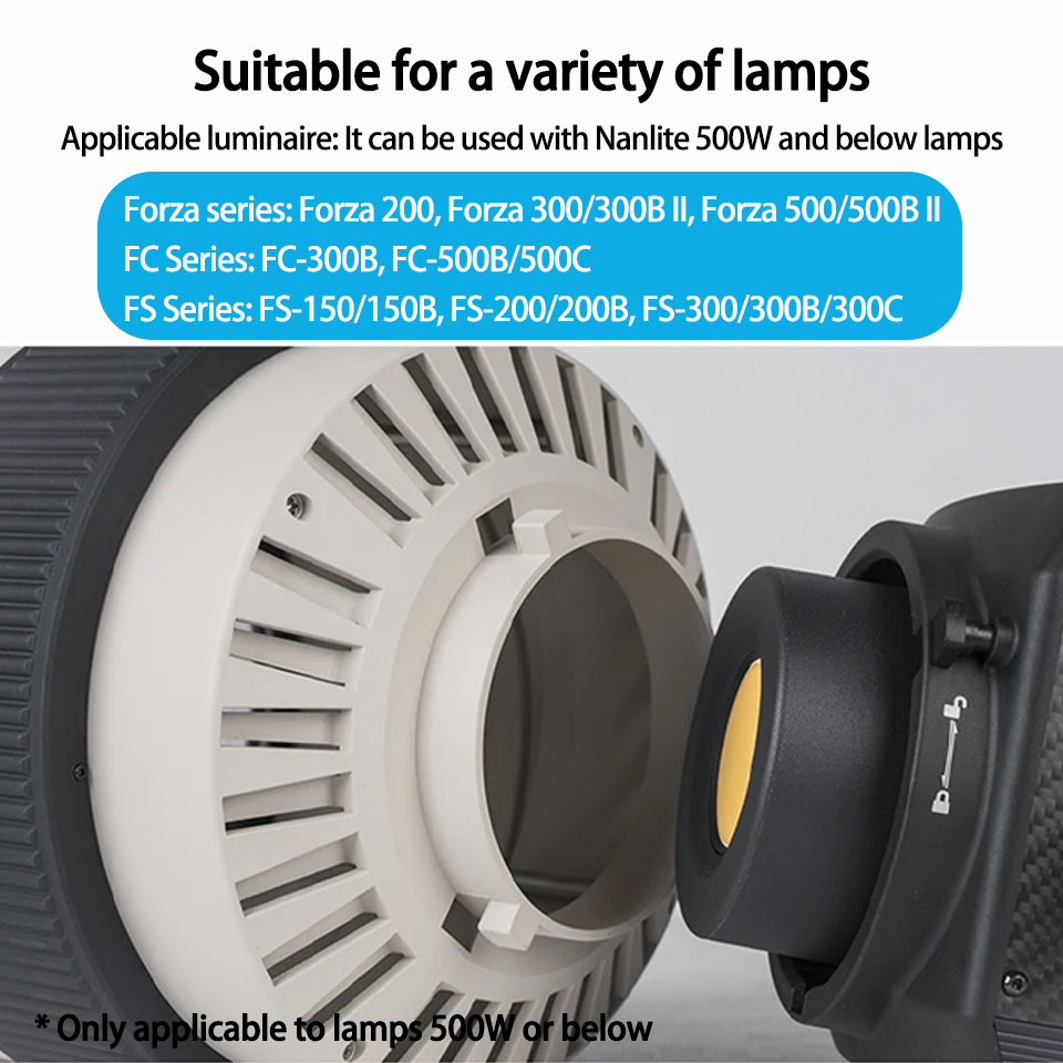 Lente Fresnel Nanlite FL-20G c - Photography Lighting Tools reseña y precio