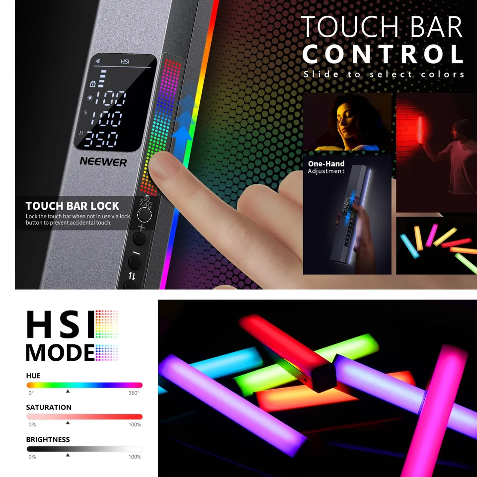 Varilla de mano magnética RGB  - Photography Lighting App reseña y precio