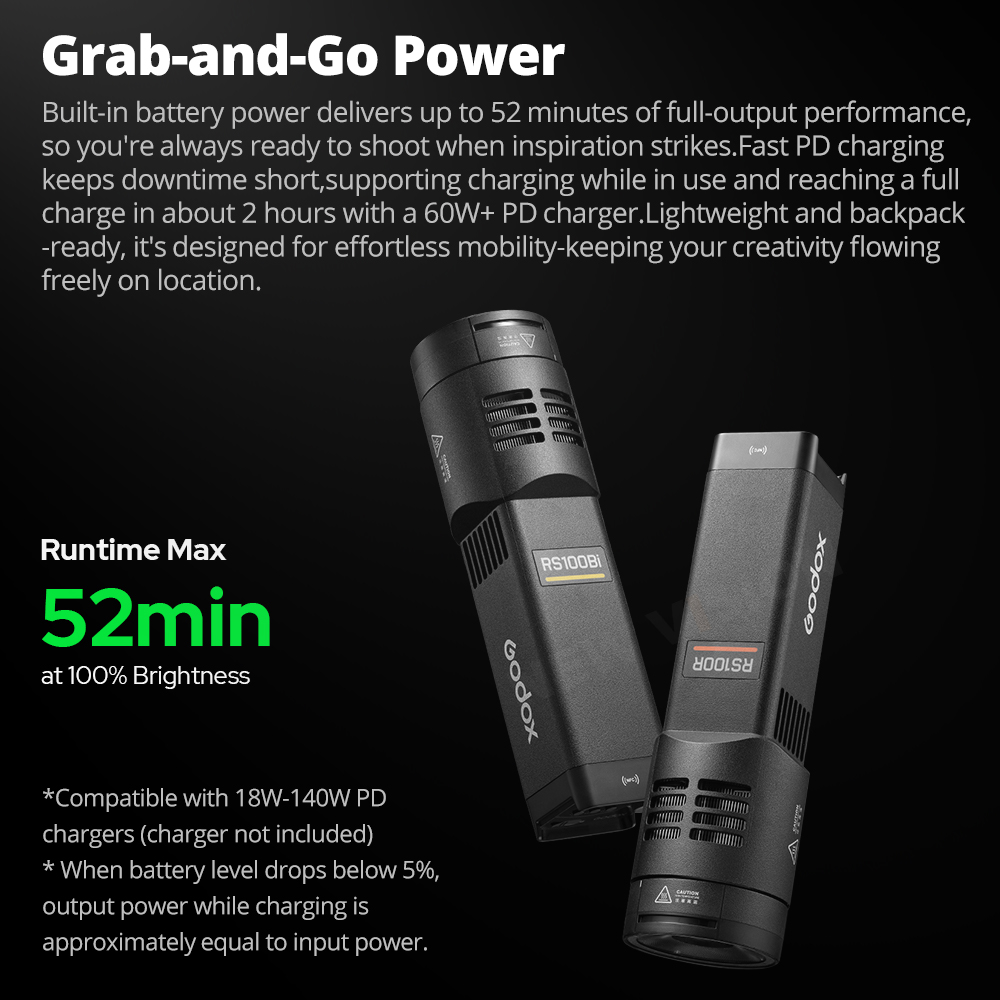 Luz LED Bicolor GODOX RS100Bi  - Photography Lighting For Outdoors reseña y precio