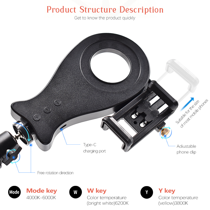 JUMTOP Luz de relleno oral por - Photography Lighting Lamp reseña y precio